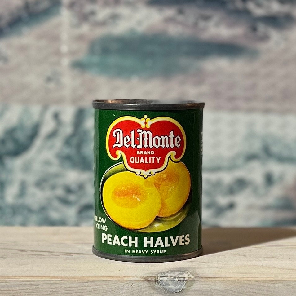 昭和レトロ　デルモンテDELMONTE ブリキ　缶 ヴィンテージ ごっこ遊び おもちゃ 食料品店 ブリキ食品缶