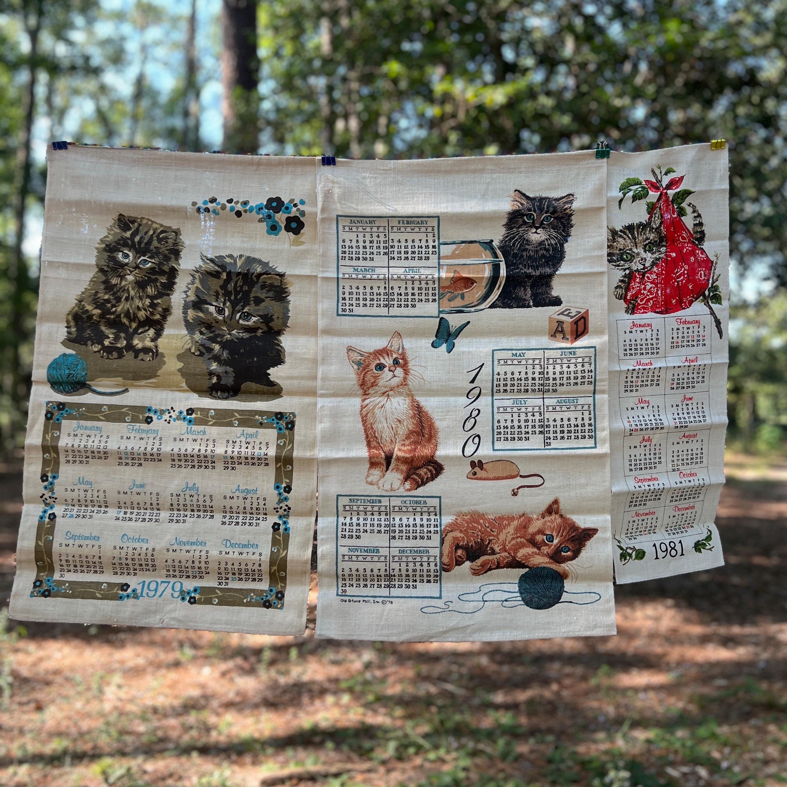 1980 Cloth Calendar - Etsy