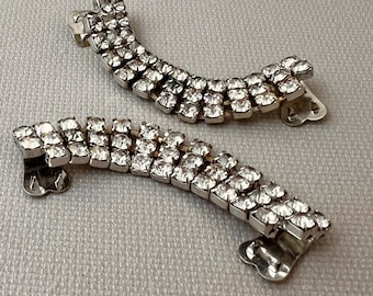 Vintage Sparkly Rhinestone Fancy Shoe Clips