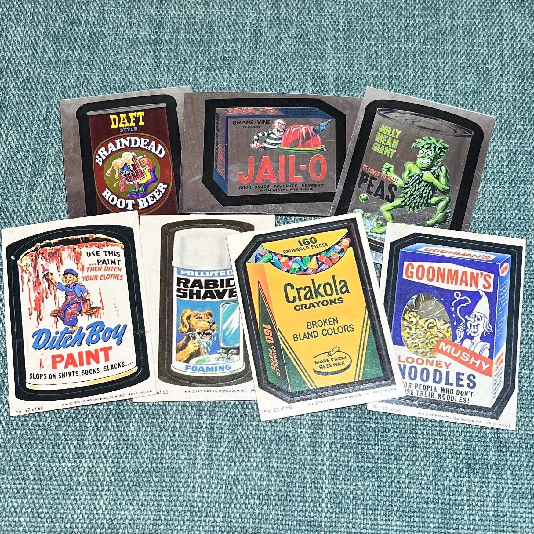 4 Vintage 1979 Topps Wacky Packages Cards Wacky Pack Stickers and