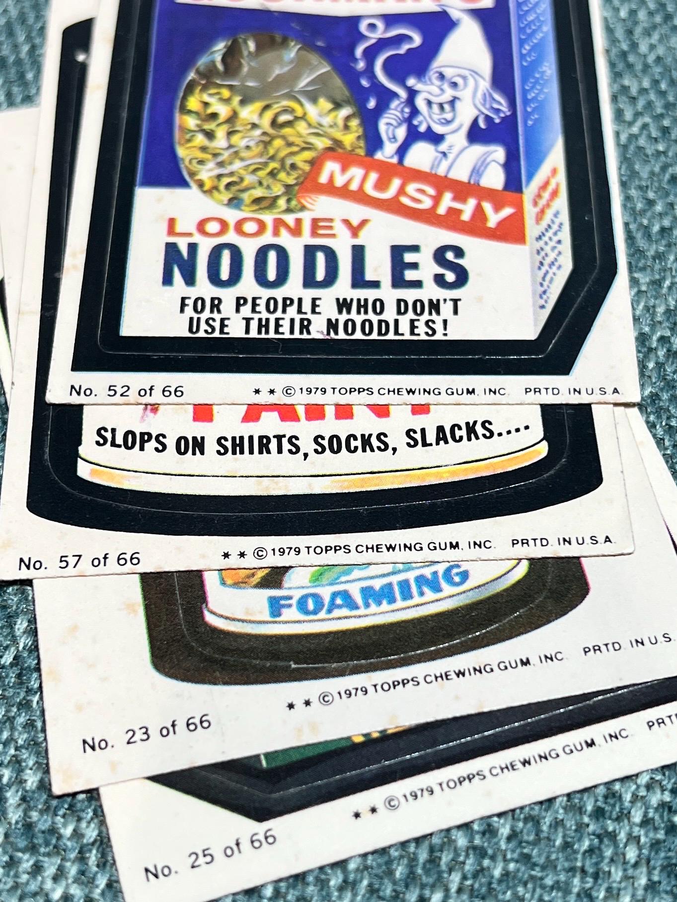 4 Vintage 1979 Topps Wacky Packages Cards Wacky Pack Stickers and
