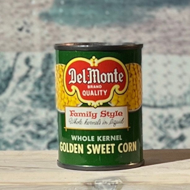 昭和レトロ　デルモンテDELMONTE ブリキ　缶 ヴィンテージ ごっこ遊び おもちゃ 食料品店 ブリキ食品缶