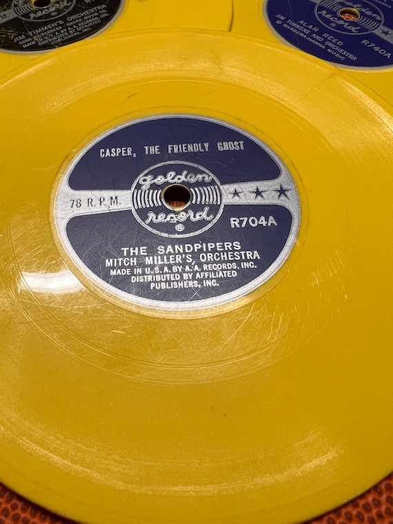 Four Vintage Golden Records Childrens 78 Rpm Records Yogi Bear