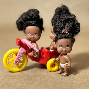 Vintage 1990 Tyco Quints - Three Surviving AA Quints, Now Triplets and Their BIG WHEEL!