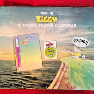 Vintage 1980-1981 Ziggy 16-month Poster Calendar With FUNNY Daily
