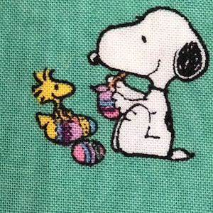 Snoopy Easter Fun fabric  - 1 yard x 45&quot; wide