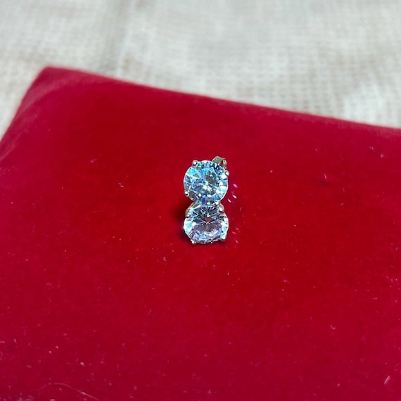 Fancy Cubic Zirconia Sterling Silver Studs - Post Earrings