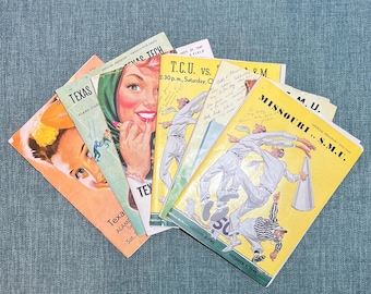 Vintage College Football Official Program 1940/50’s - Texas Tech, SMU, Texas A & M, Texas U