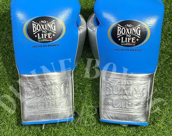 No Boxing No Life Pro Lace-Up Gloves | Professional Sparring & Training | 8oz-18oz