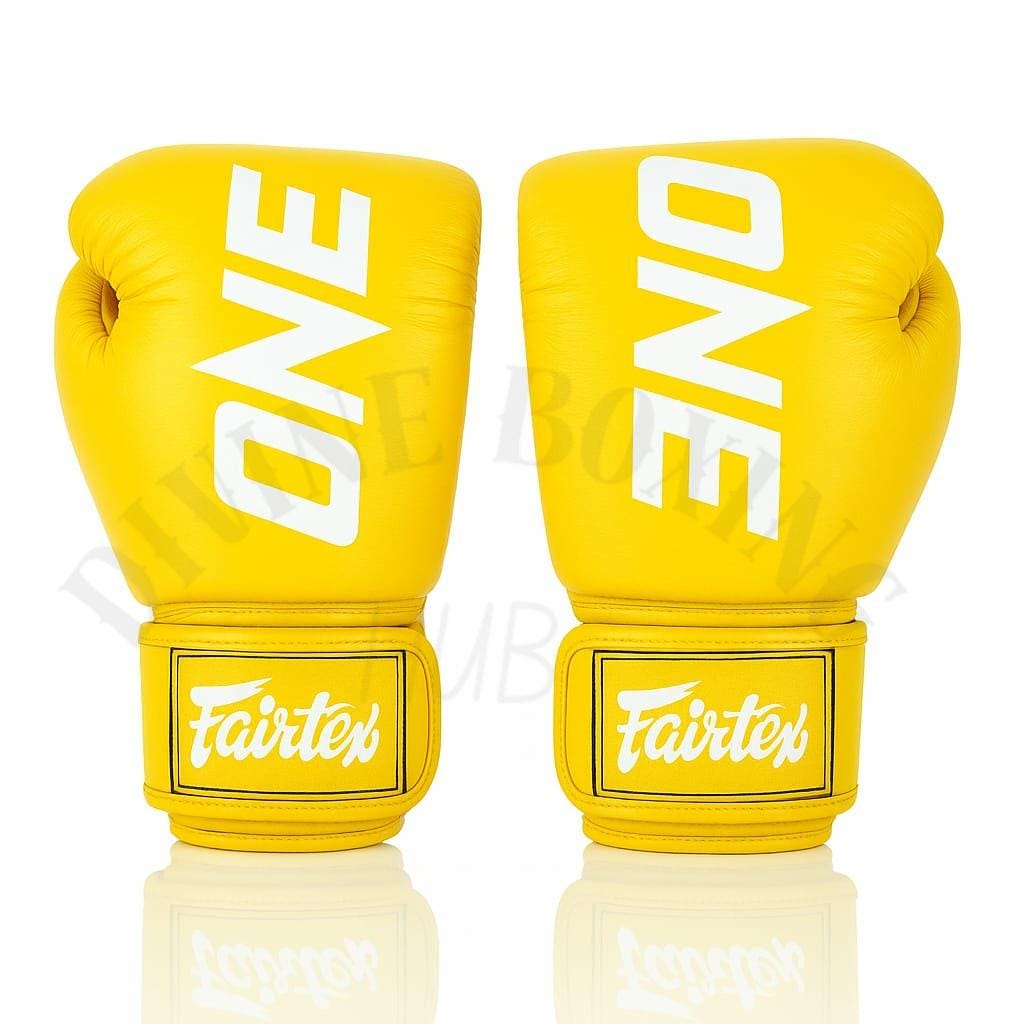 Fairtex ボクシンググローブ 16oz イエロー Fairtex One Boxing Gloves 8oz-16oz Hook and Loop Sparring Gloves