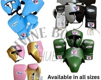 Zestaw bokserski Winning – rękawice, ochraniacze, ochraniacze na krocze | Wszystkie rozmiary, wiele kolorów | Profesjonalne treningi i sparingi