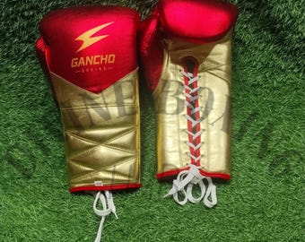Gancho professionele bokshandschoenen met vetersluiting | Leren sparring- en trainingshandschoenen | 227 g - 511 g