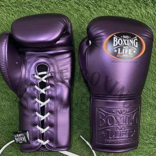 No Boxing No Life Gloves Lace up Pro Sparring Training Fight