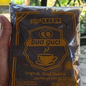 Traditional Indonesian Kopi Lelet Robusta Coffee – Extra Fine Ground, Rembang Java (250g)