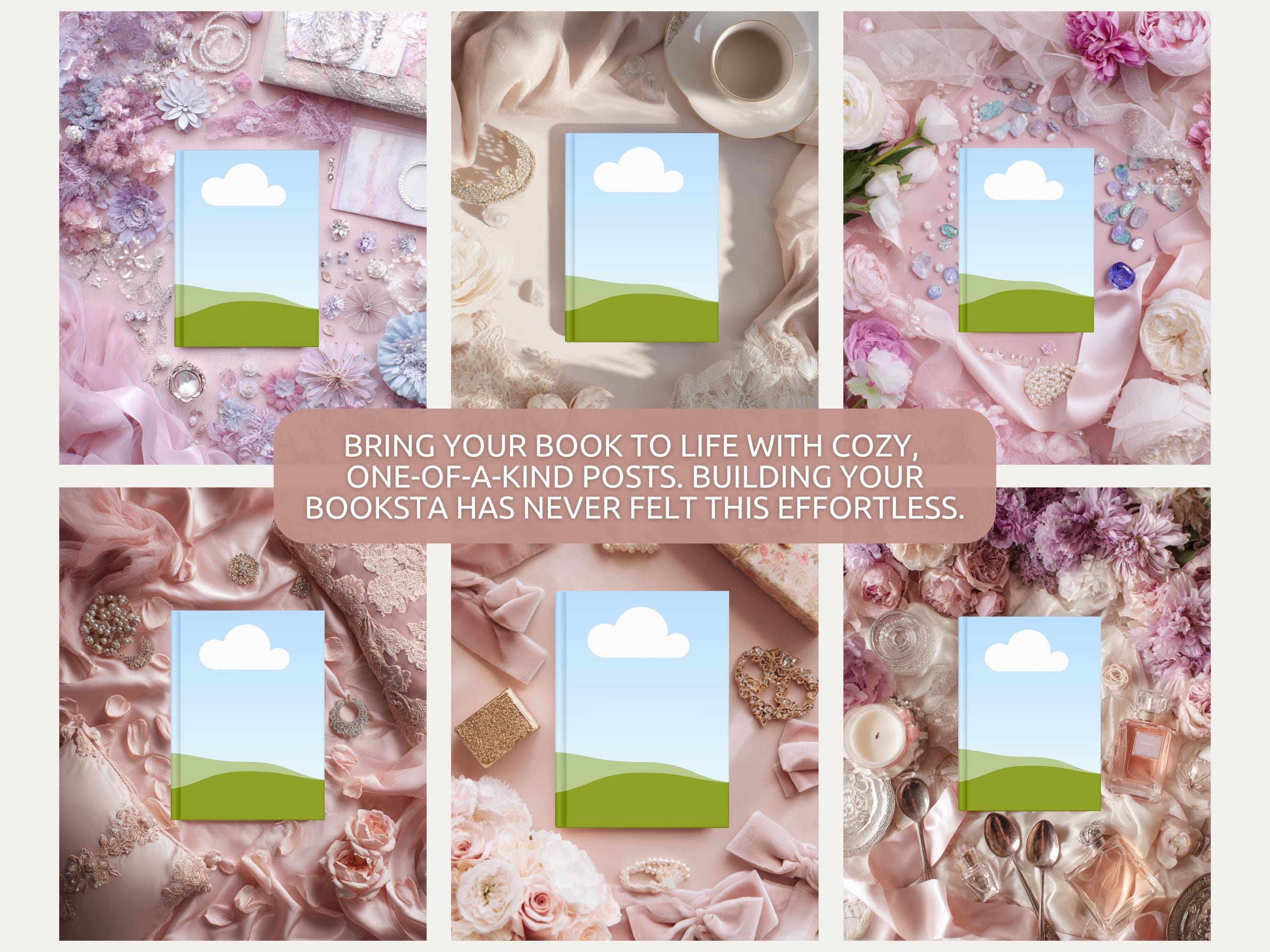 Pastel Princesscore Book Mockups | Bookstagram Flatlay Bundle Bookish ...
