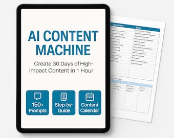 AI-contentmachine: 150+ ChatGPT-prompts, 30-dagenplanner (Digital Marketing Toolkit).