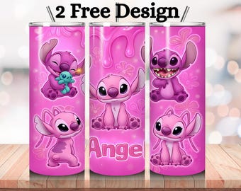 3 Stitch Tumbler Wrap Designs Bundle, Stitch Sublimation Designs, 20oz Stitch Tumbler Wrap PNG, Lilo & Stitch Sublimation, Commercial