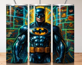90s Cartoon Batman 20oz Tumbler Wrap (Digital Download)