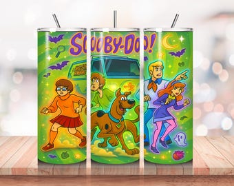 Paquete de envolturas para vasos Scoooby Skinny de 20 oz con diseños de sublimación PNG