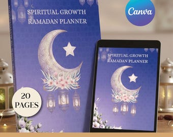Ramadan Spiritual Planner | Editable Canva Template