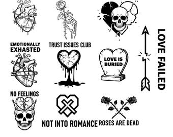 Anti Valentine Bundle | Funny Dark Humor Love Quotes | Cricut Cut Files