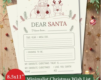 Dear Santa Wish List Printable | Christmas Kids Letter