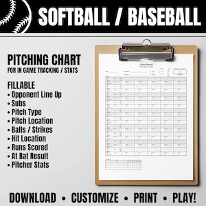 Softball / Baseball Pitching Chart