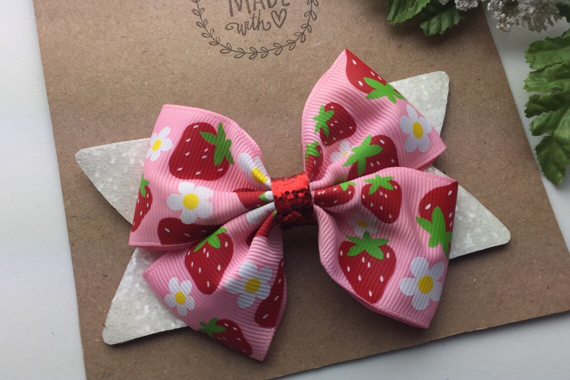 Strawberry Hair Bow main image 0