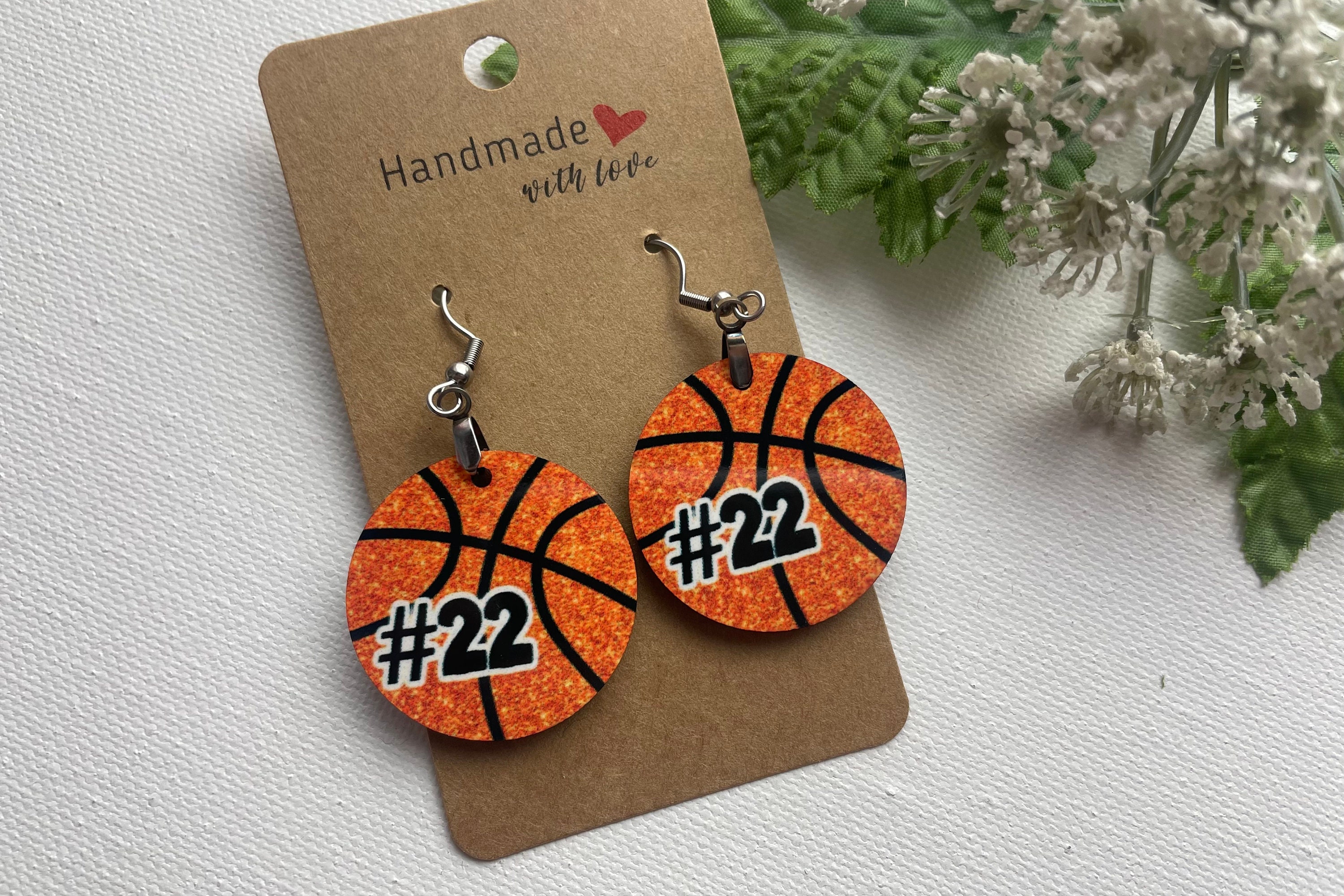 2023 Flame Football Wooden Ball Sports Earrings for Women Funny