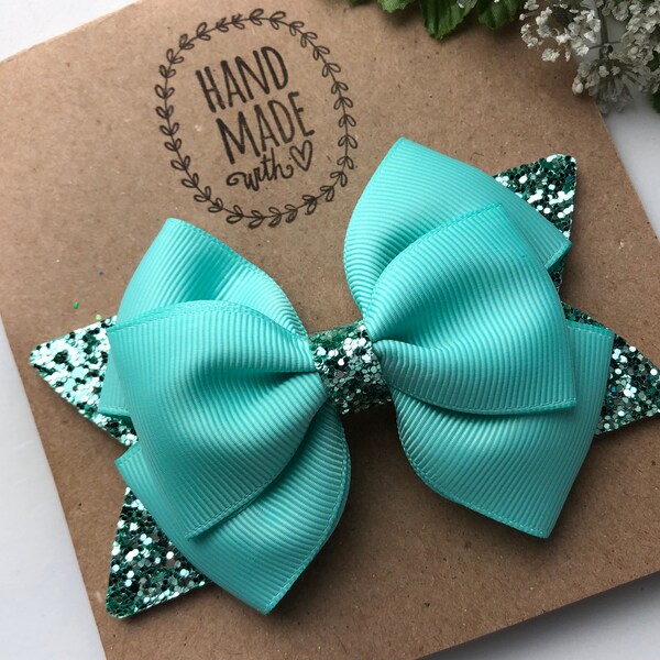 Glitter Hair Bow Etsy