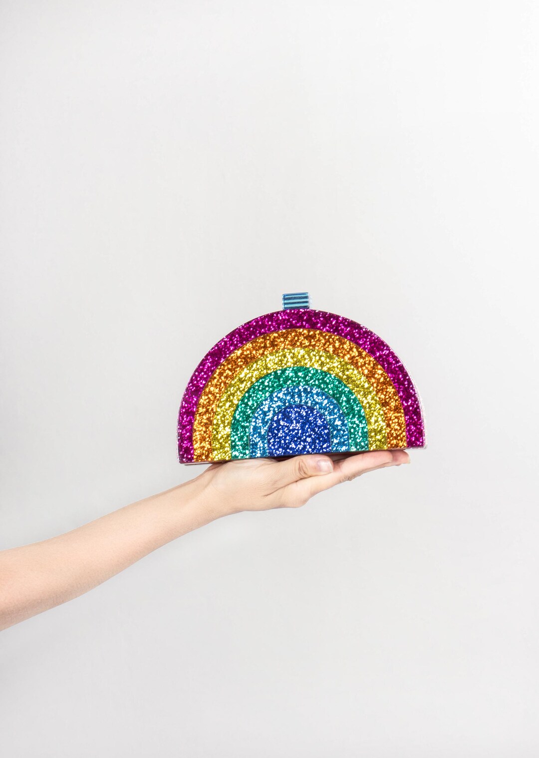 Rainbow Acrylic Evening Clutch Colorful Mini Purse Wedding Accessory ...