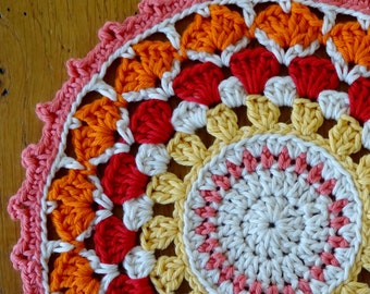 Sunshine Mandala PDF crochet pattern (downloadable)