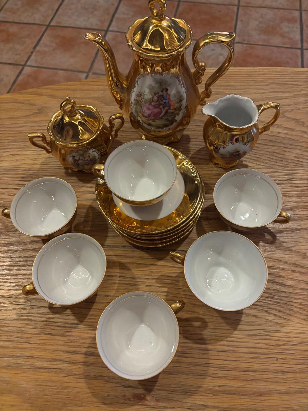 Vintage Bavaria Gold Coffee Set – Fine German Porcelain, 24 Carat Gold ...