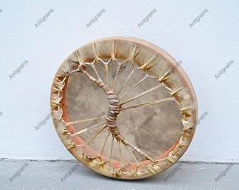 Handmade Shamanic Drum Buffalo Hide | 12 14 16 18 Inch Frame Drum | Spiritual Ritual Drum with Bag
