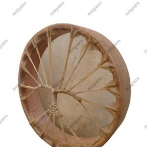 Handmade Shamanic Drum | Natural Cow Skin Frame Drum | Traditional Rawhide Design with Beater | 14” 16” 18” Healing Drum wiyh bag