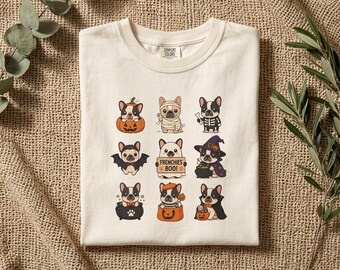 French Bulldog Halloween Design | Comfort Colors T-shirt for Dog Lovers