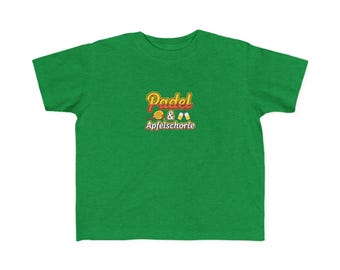 Padel & Apfelschorle Camiseta infantil / Retro Script, camiseta deportiva para niños