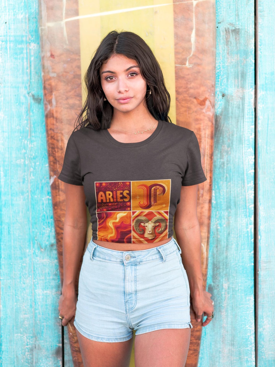 Aries Zodiac Crop Top, Bohemian Festival Tee, Astrology Gift - Etsy