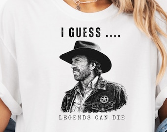 Chuck Norris Memorial Comfort Colors Tee: Rugged Cowboy Design Hoodie - Vintage Style