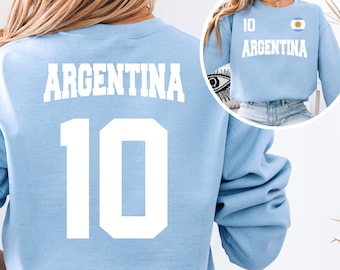 Argentina Championship Soccer Tee: Number 10 Design - Unisex Fan Shirt