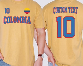 Custom Colombia Championship Soccer Shirt With Name And Number