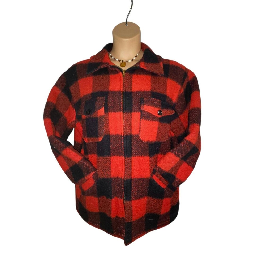ジャケット・アウター Rare!70s MELTON OUTER JKT Buffalo plaid il_1080xN.7309542177_jja4.jpg