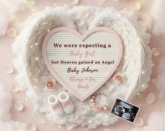 Pregnancy Loss Announcement, Angel Baby Tribute (Digital Download)