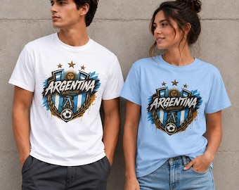 Argentina Soccer Crest Graphic Tee | Albiceleste Fan Football Shirt