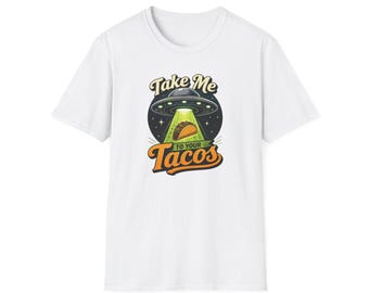 Alien UFO Tacos T-Shirt | Space Taco Graphic Tee