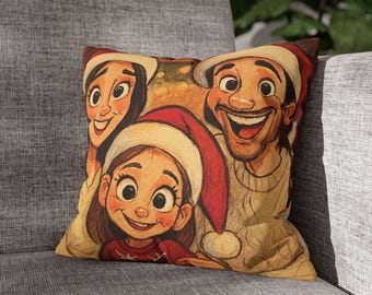 Custom Cartoon Photo Pillow: Personalized Double-Sided Gift