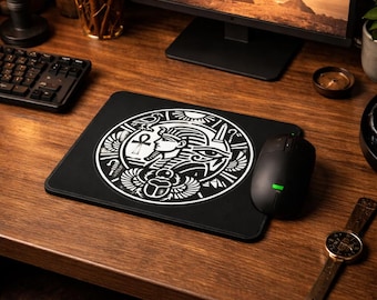 Egyptian Pharaoh Symbol Mouse Pad | Ankh, Eye of Horus, Scarab Inspired