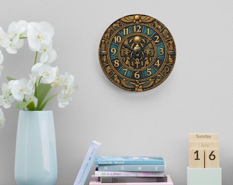 Egyptian Scarab Tarot Clock | Ancient Egypt Inspired Acrylic Wall Decor