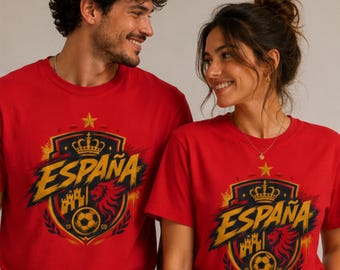 España Crest T-Shirt: Vintage Football Fan Tee, La Roja Spanish Pride Soccer Apparel