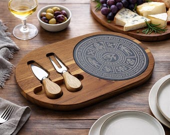Egyptian Inspired Engraved Charcuterie Board | Cheese Serving Platter